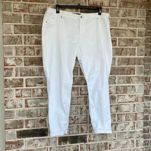 Cato Premium White Contemporary Cuffed Skinny Jeans